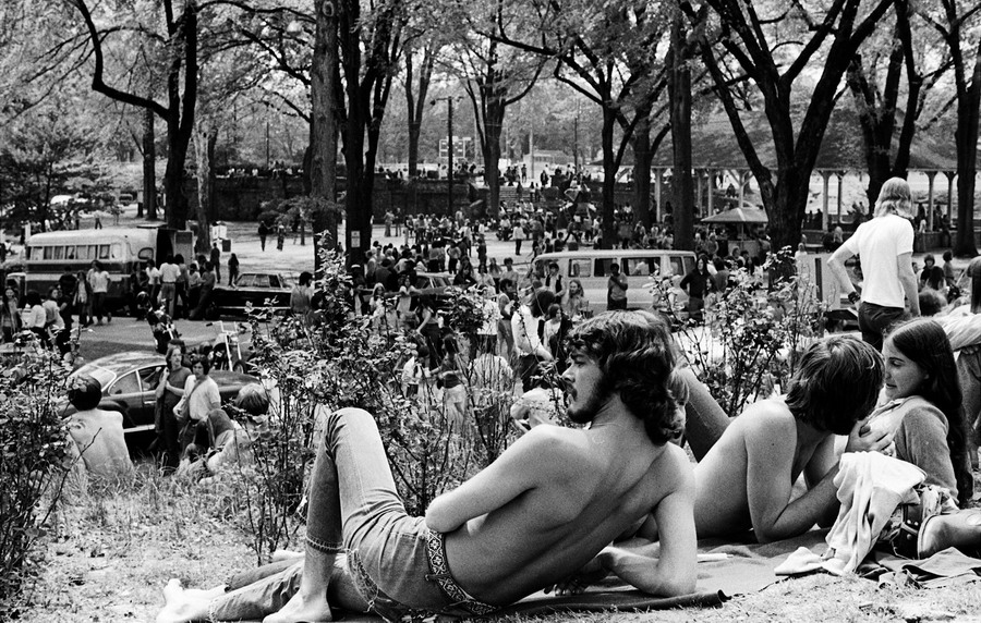 Gli hippie a Woodstock